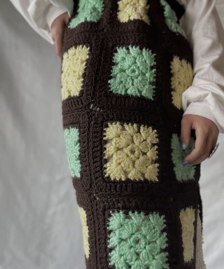 【RE;CIRCLE】 RE Granny × Crochet Long Skirt①/211014-020