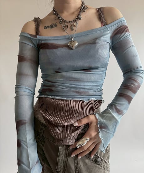 【USED】 Design Sheer Top / 250705-025