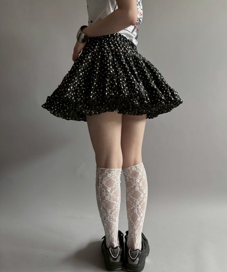 【USED】 Pplkadot volume frill tiered mini skirt / 250913-006