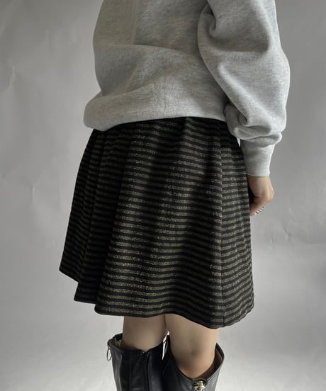 【USED】 Border Lame Mini Skirt/ 241214-022