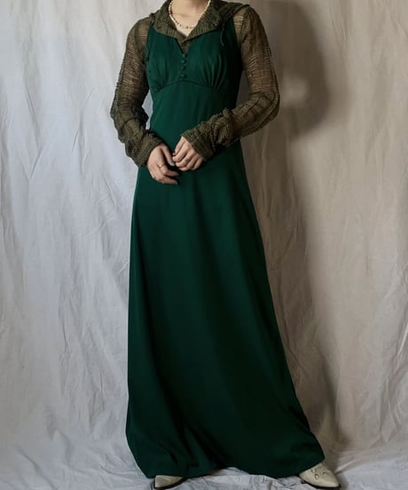 【USED】Poly N/S Dress /210318-009