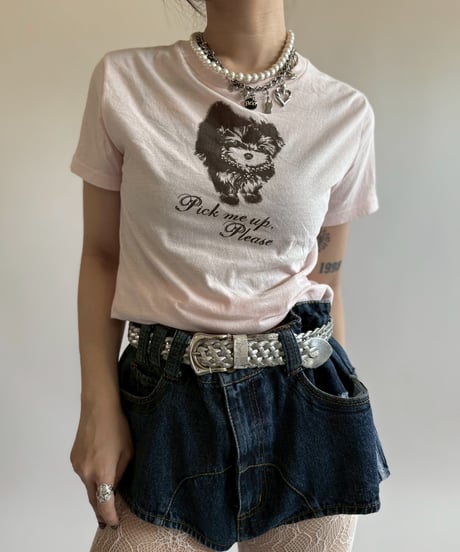 【USED】 GUESS JEANS Dog Print T-Shirt/250510-069