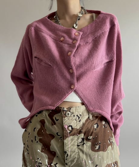 【RE;CIRCLE】 RE Deformed Acrylic Cardigan / 260312-007