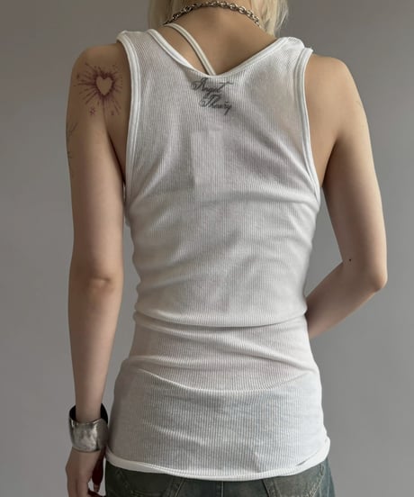 【USED】 Hanes Ribbed Tank Top / 2560613-013