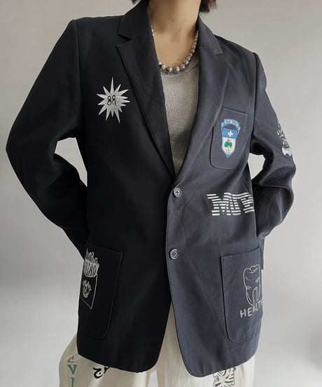 【Mashup Products】 Silk Screen School Jacket/  240217-015