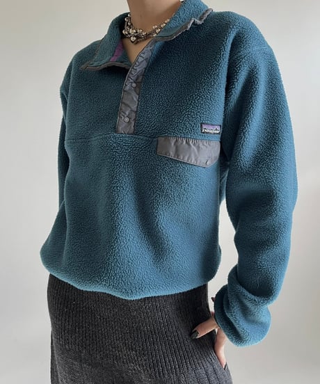 【USED】 Made in USA 80~90's Patagonia Synchilla Snap T /241228-022
