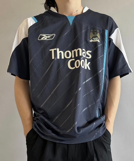 【USED】Reebok MANCHESTER CITY Soccer Shirt /240831-040