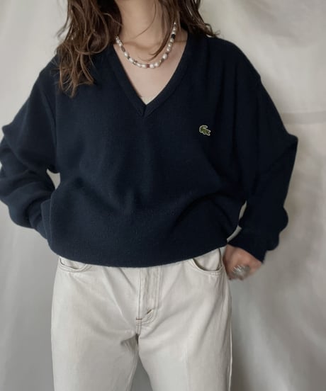 【USED】   LACOSTE Knit Top⑦/211126-013