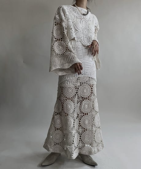 【RE;CIRCLE】 RE Crochet Lace Mermaid Skirt / 220427-018