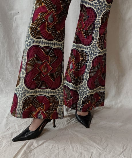 【RE;CIRCLE】 RE African Batik Flare Pants②/210428-013