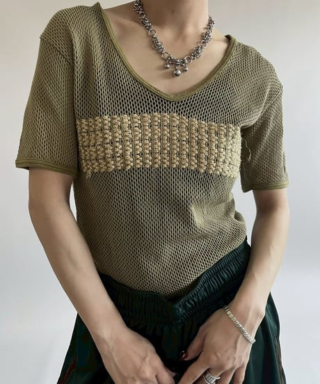 【USED】 Bobbi's S/S Mesh Top / 250517-022