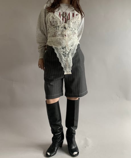 【USED】 Made in ITALY VERSACE Stripe Patterned Shorts / 241102-018