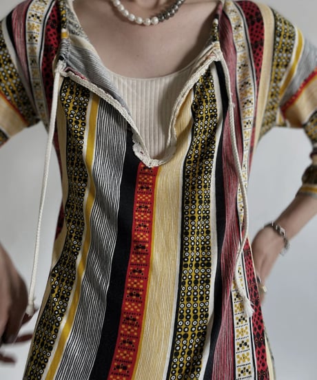 【USED】 Ethnic Short Sleeves One-piece / 220507-024