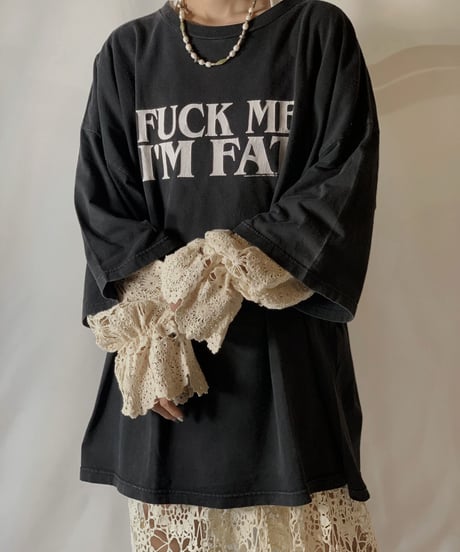 【USED】 S/S T-shirt FUCK ME I’M FAT/210801-046