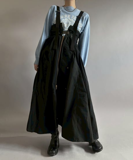 【2026SS最終 / RE;CIRCLE】 RE U.S Military Rebuild 2way One-piece (Black)/ ARMY-02