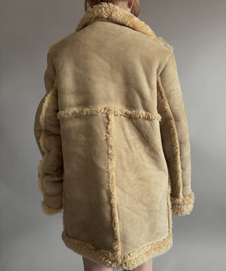 【USED】 Vintage Real Mouton Coat/ 260104-003
