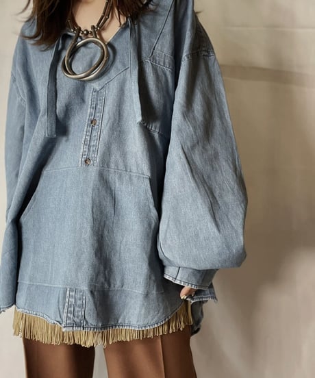【RE;CIRCLE】 Remake Denim Mexican Parker③/210906-014
