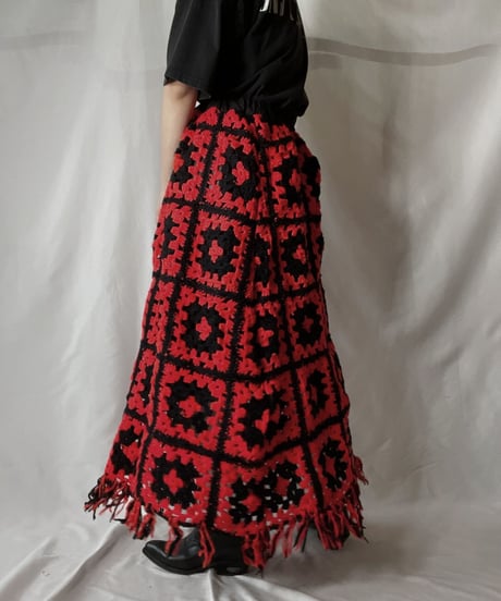 【RE;CIRCLE】 RE Granny Knit Long Skirt①/210917-003