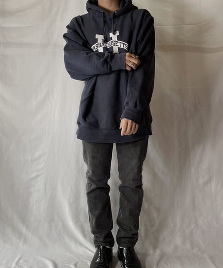 【USED】  Champion Reverse Weave Hoodie MASSACHUSETTS/210902-043