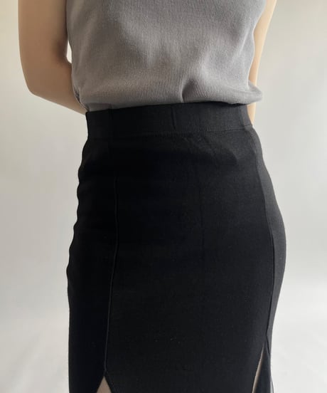 【USED】 Sheer Switching Long Skirt  / 250526-005