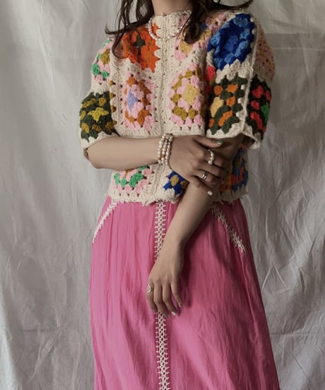 【RE;CIRCLE】 RE Granny Knit Top①/210421-005