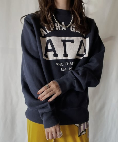 【USED】  Champion Reverse Weave Sweat ALPHA GAM/211116-040