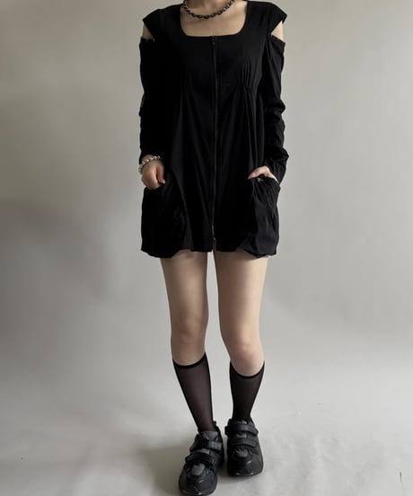 【USED】 Design Zip Up Short One-Piece  / 250531-005