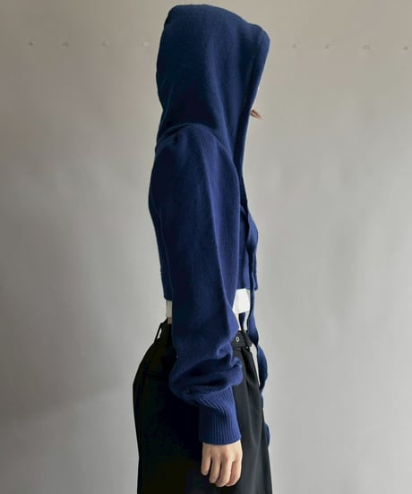 【RE;CIRCLE】 RE Hooded Acrylic Short Cardigan / 251016-004