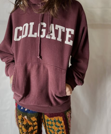 【USED】  Champion Reverse Weave Hoodie COLGATE/210902-024