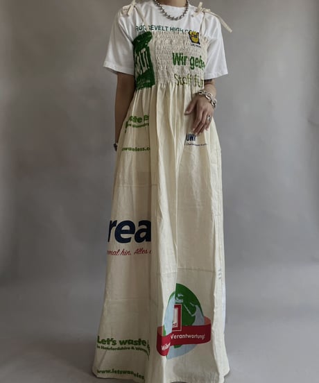 【RE;CIRCLE】RE Eco-Friendly Bag Shirring One-piece / 230525-018