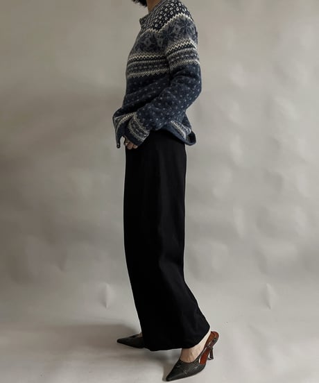 【USED】 100% Wool Tylorian Knit Top /231223-016