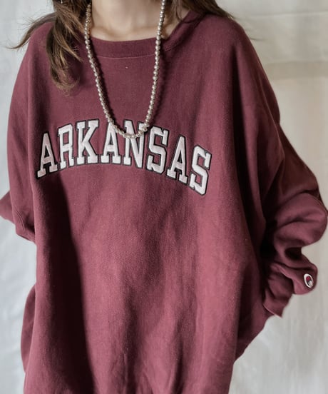 【USED】  Champion Reverse Weave Sweat ARKANSAS/210902-021
