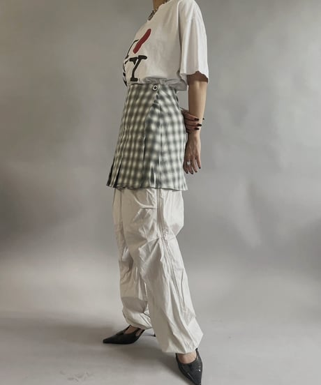 【USED 】Check Patterned Mini Skirt/ 240505-027