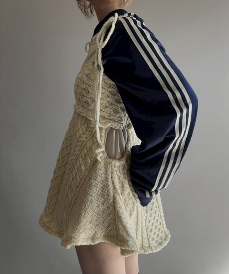 【RE;CIRCLE】 RE Aran Side Slit Camisole Mini One-Piece / Ivory  / 251030-013