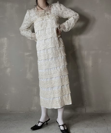 【RE;CIRCLE】 RE Crochet Long Skirt/220220-013