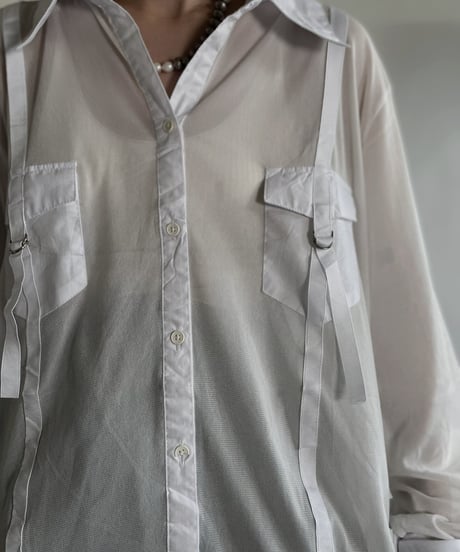 【USED】 See-through Long Sleeved Shirt / 220604-013