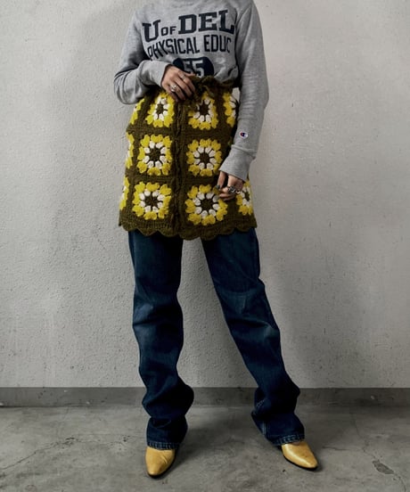 【RE;CIRCLE】 Granny Knit Mini Skirt ① /210125-002