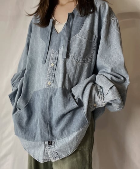 【RE;CIRCLE】 Remake Denim Mexican Parker④/210906-015