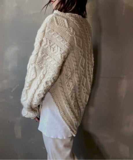 【RE;CIRCLE】Diagonal Cable Knit / 201112-019