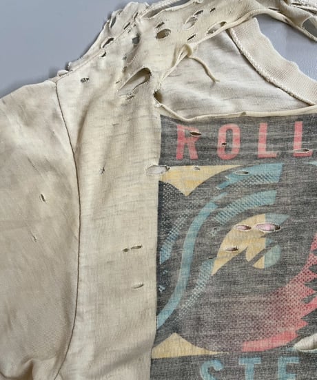 【USED】 Made in USA 90's Rolling Stones Damage T-Shirt /250621-012