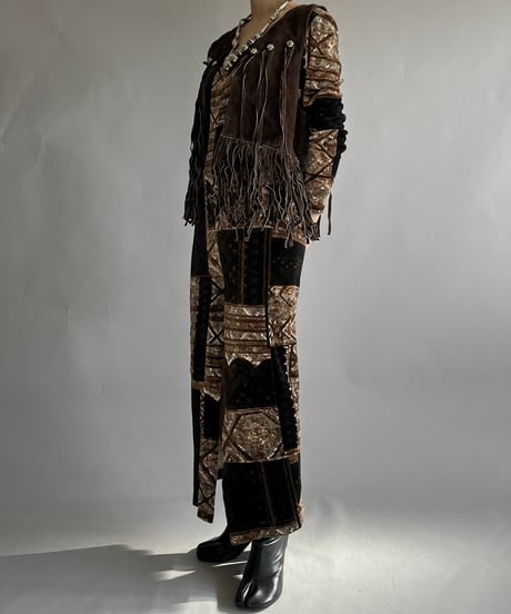 【USED】  Suede Fringe Vest /241214-009