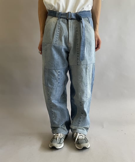 【RE;CIRCLE】 RE Denim PatchWork Pants / 230522-003