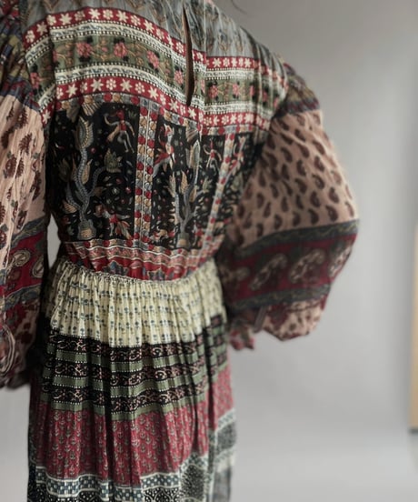 【RE;CIRCLE】 RE Indian Cotton Balloon Sleeved One-piece / 220901-002