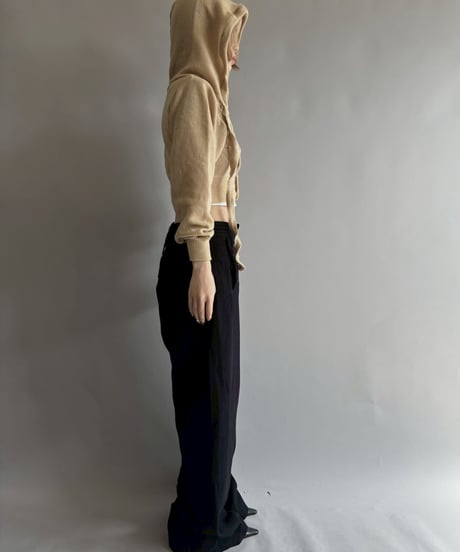 【RE;CIRCLE】 RE Hooded Acrylic Short Cardigan / 251016-008