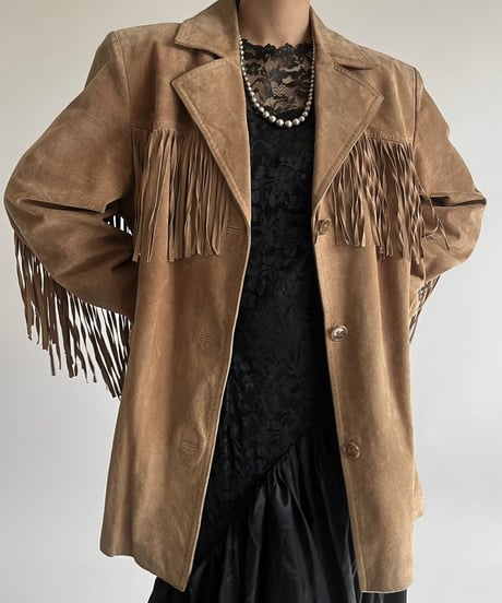 【USED】  Suede Fringe Jacket /250301-013