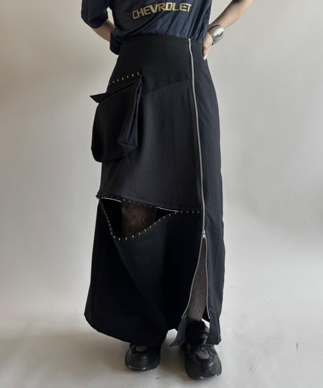【RE;CIRCLE】 RE Suit Asymmetry Long Skirt/ 250717-016