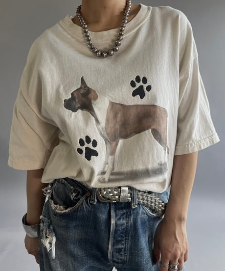 【USED】 Dog Print T-Shirt /240824-002