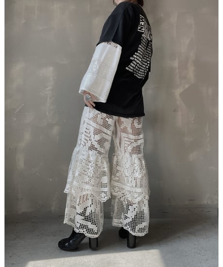 【RE;CIRCLE】 RE Crochet Tiered Pants⑤/20220317-014