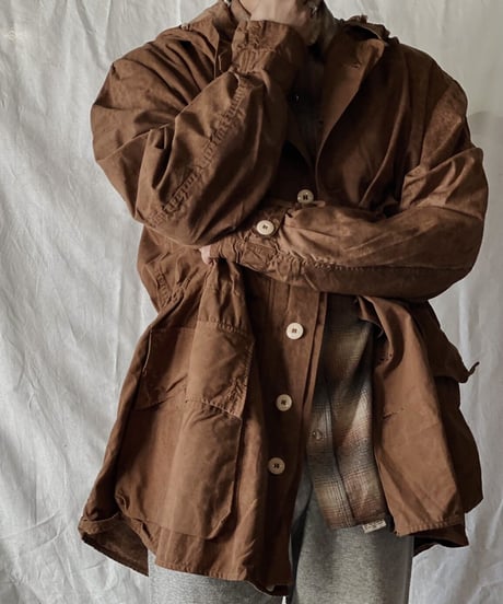 【USED】 Dyed Brown Swedish Snow Hoodie /210310-005