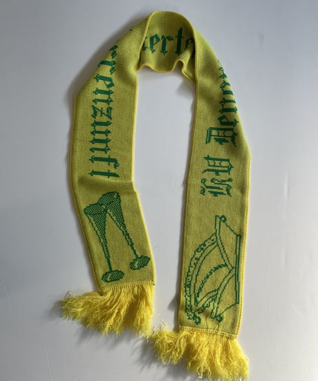 【USED】 Knit Soccer Muffler Yellow × Green / 230206-016